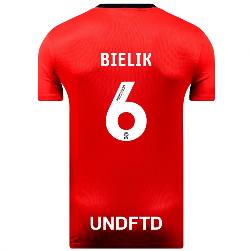 Niño Fútbol Camiseta Krystian Bielik #6 Rojo 2ª Equipación 2023/24 México