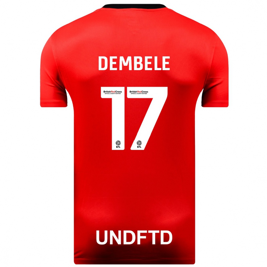Niño Fútbol Camiseta Siriki Dembélé #17 Rojo 2ª Equipación 2023/24 México