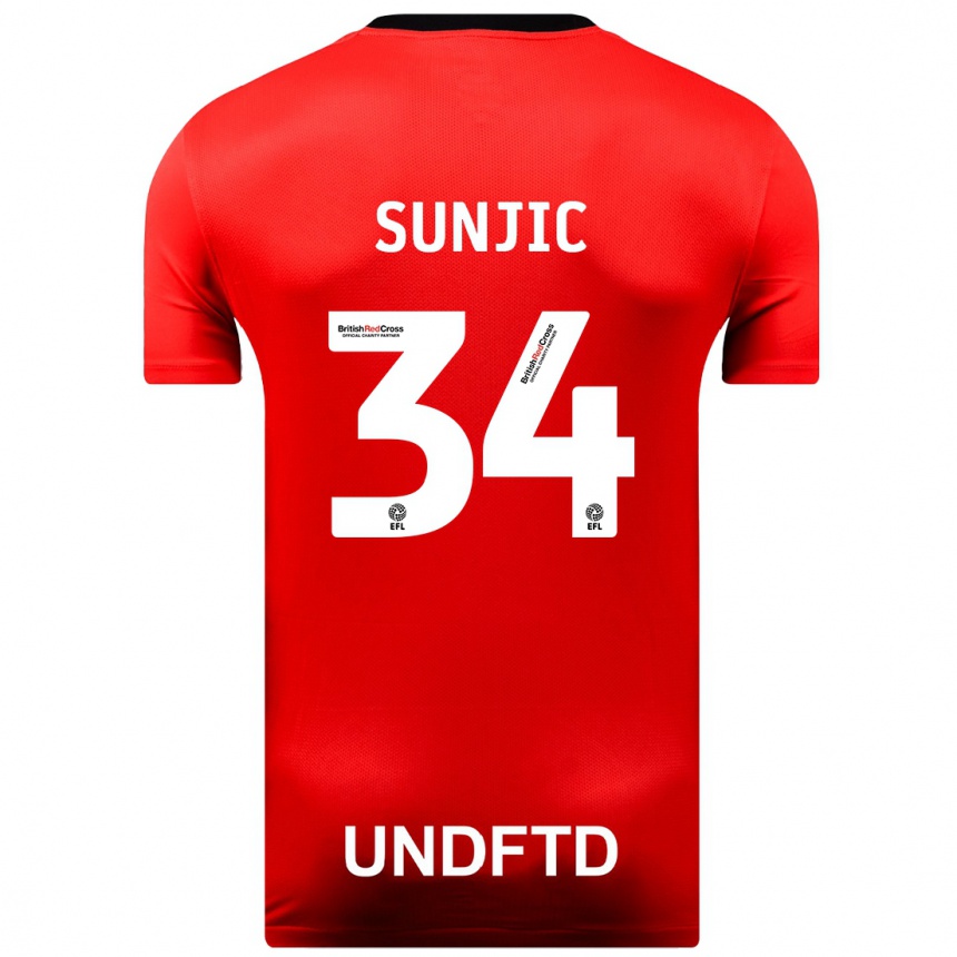 Niño Fútbol Camiseta Ivan Sunjic #34 Rojo 2ª Equipación 2023/24 México