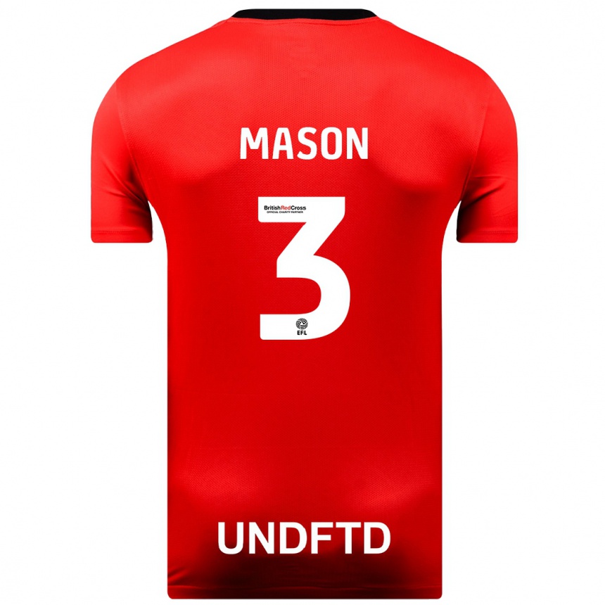 Niño Fútbol Camiseta Ellie Mason #3 Rojo 2ª Equipación 2023/24 México