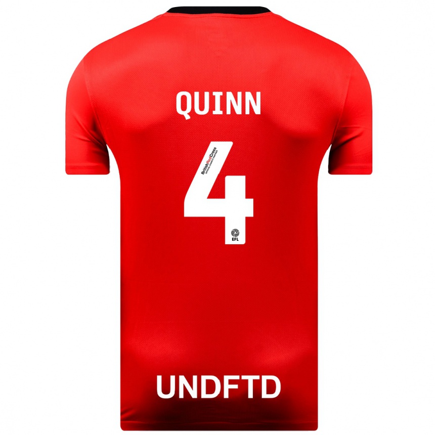Niño Fútbol Camiseta Louise Catherine Quinn #4 Rojo 2ª Equipación 2023/24 México