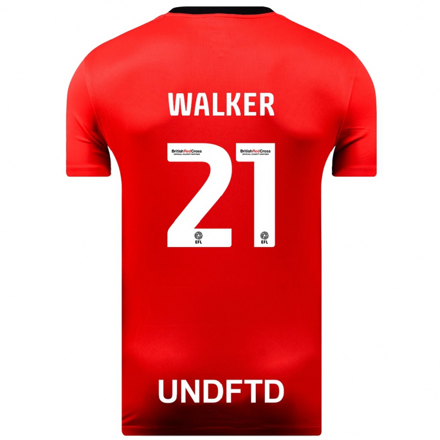 Niño Fútbol Camiseta Claudia Walker #21 Rojo 2ª Equipación 2023/24 México