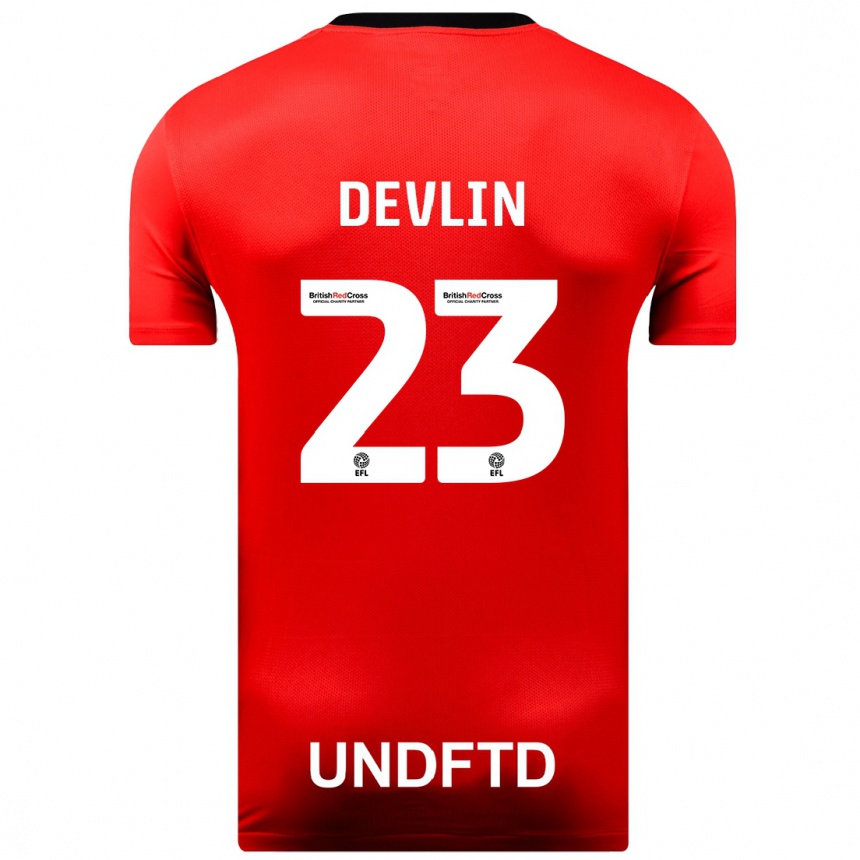 Niño Fútbol Camiseta Charlotte Devlin #23 Rojo 2ª Equipación 2023/24 México