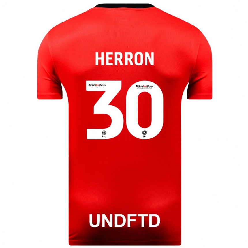 Niño Fútbol Camiseta Neve Herron #30 Rojo 2ª Equipación 2023/24 México