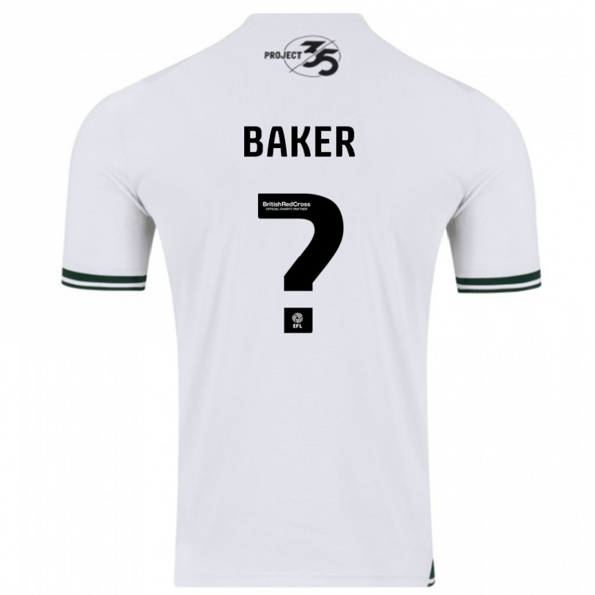 Niño Fútbol Camiseta Zak Baker #0 Blanco 2ª Equipación 2023/24 México