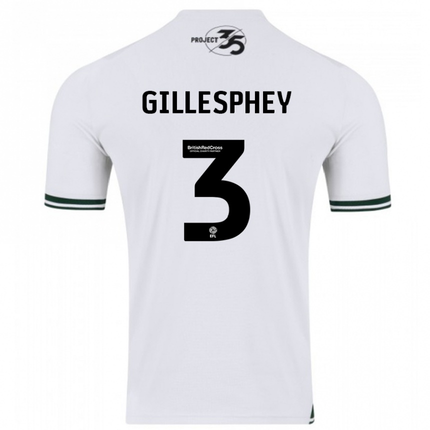 Niño Fútbol Camiseta Macaulay Gillesphey #3 Blanco 2ª Equipación 2023/24 México