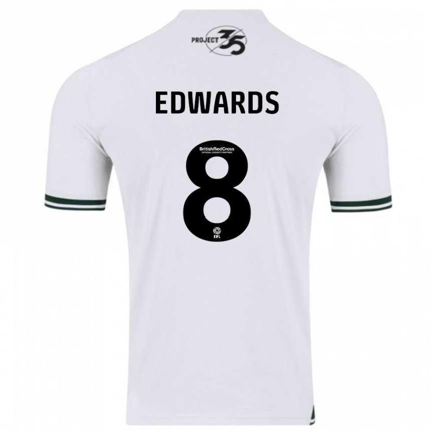 Niño Fútbol Camiseta Joe Edwards #8 Blanco 2ª Equipación 2023/24 México