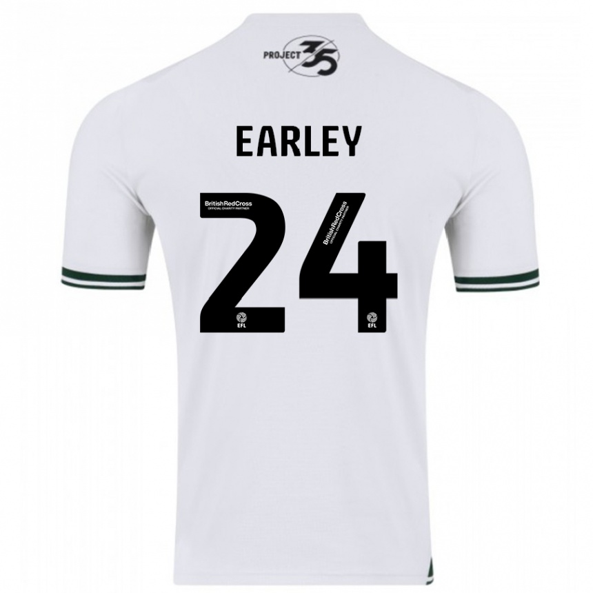 Niño Fútbol Camiseta Saxon Earley #24 Blanco 2ª Equipación 2023/24 México