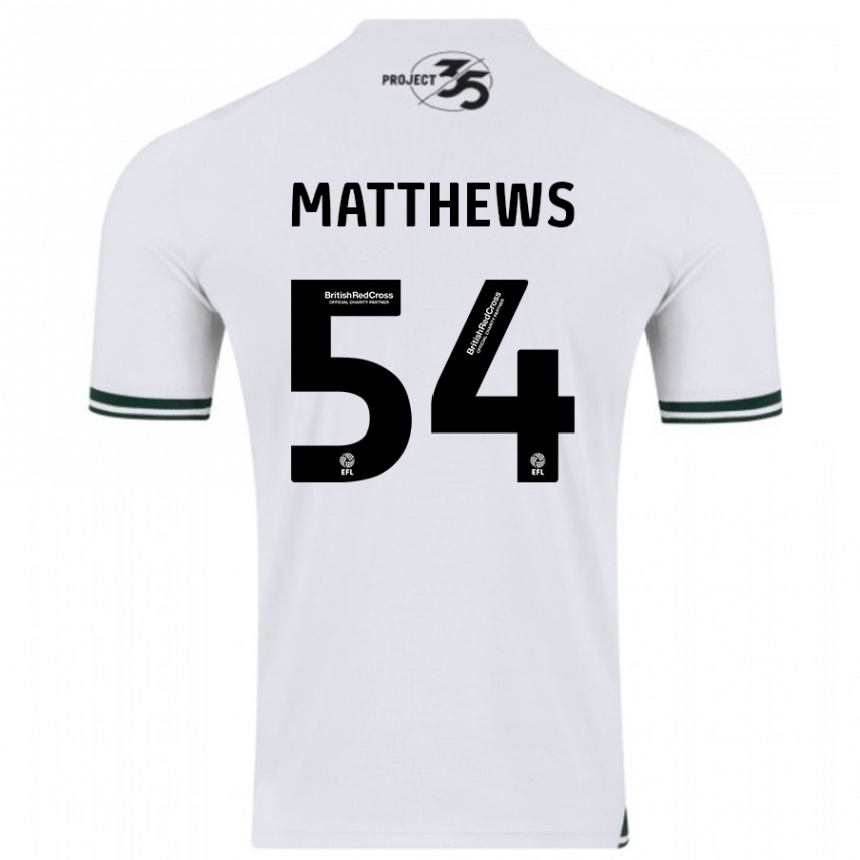 Niño Fútbol Camiseta Jack Matthews #54 Blanco 2ª Equipación 2023/24 México