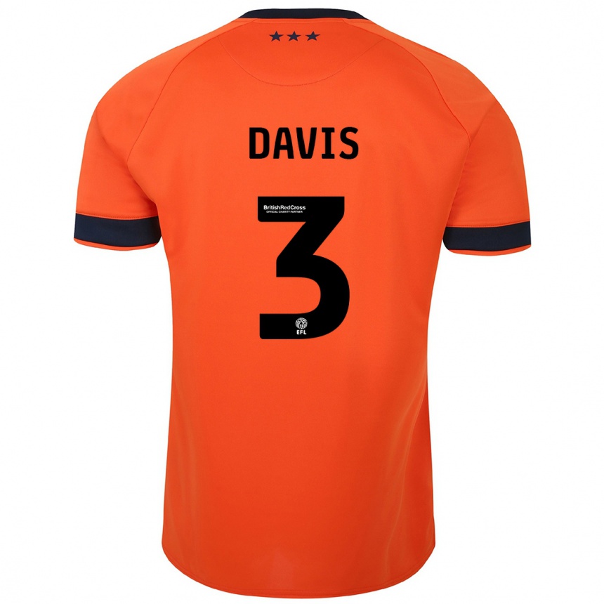 Niño Fútbol Camiseta Leif Davis #3 Naranja 2ª Equipación 2023/24 México