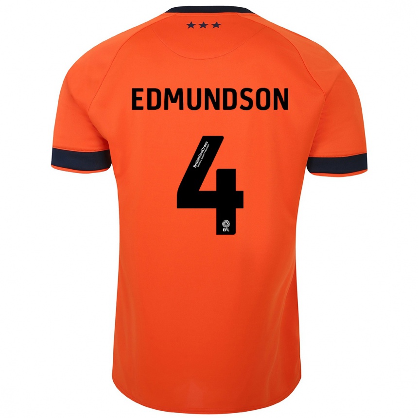 Niño Fútbol Camiseta George Edmundson #4 Naranja 2ª Equipación 2023/24 México