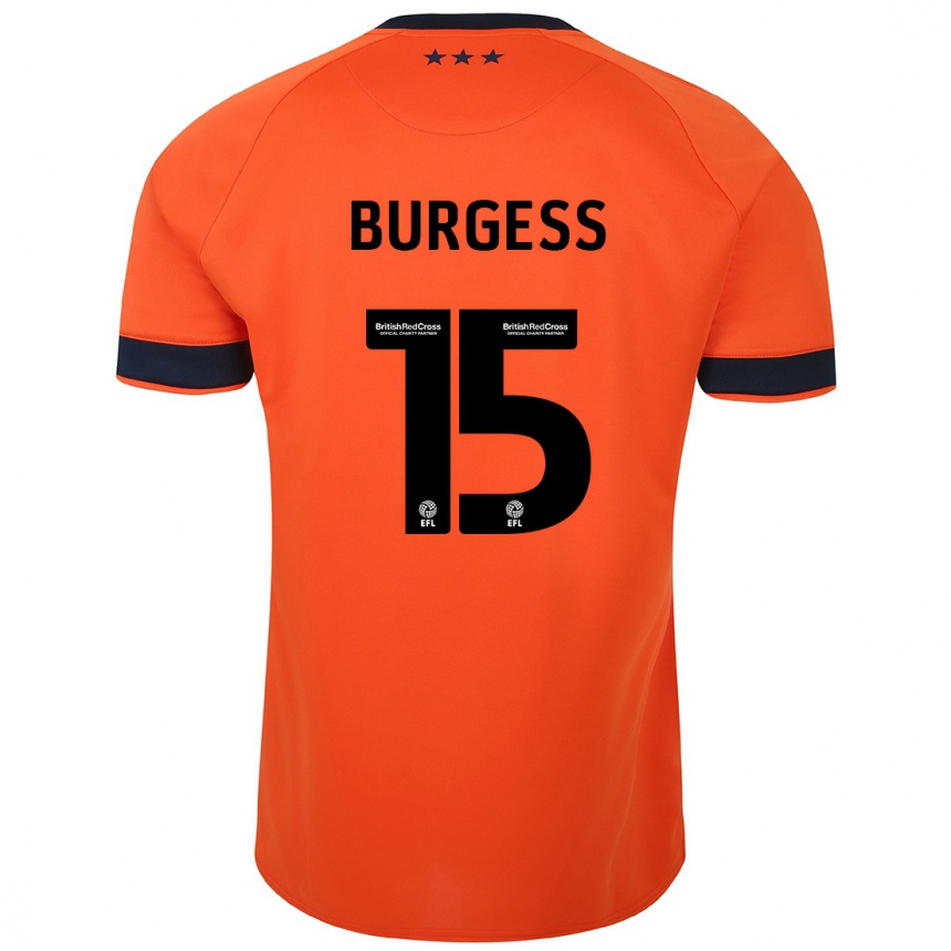 Niño Fútbol Camiseta Cameron Burgess #15 Naranja 2ª Equipación 2023/24 México