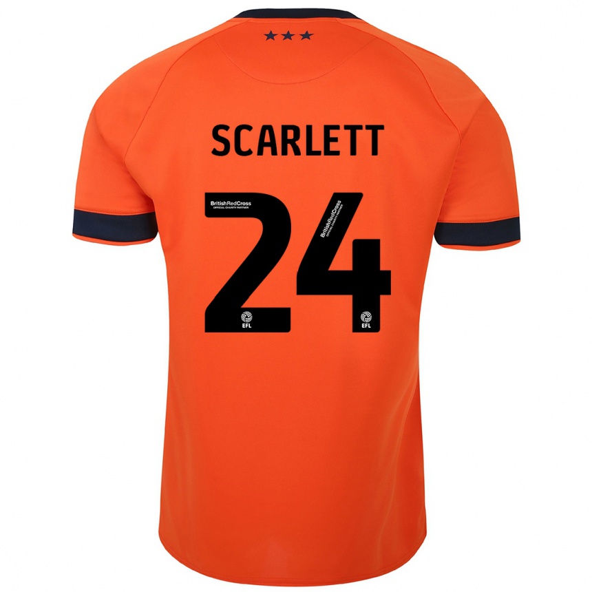 Niño Fútbol Camiseta Dane Scarlett #24 Naranja 2ª Equipación 2023/24 México