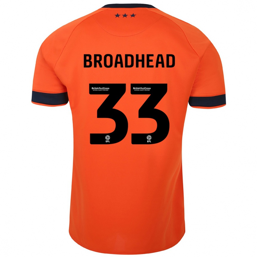 Niño Fútbol Camiseta Nathan Broadhead #33 Naranja 2ª Equipación 2023/24 México