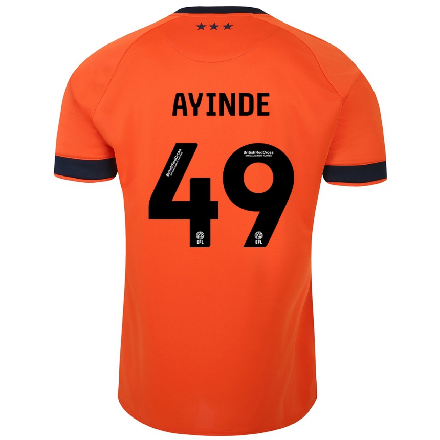 Niño Fútbol Camiseta Leon Ayinde #49 Naranja 2ª Equipación 2023/24 México