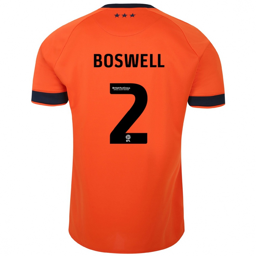 Niño Fútbol Camiseta Maria Boswell #2 Naranja 2ª Equipación 2023/24 México
