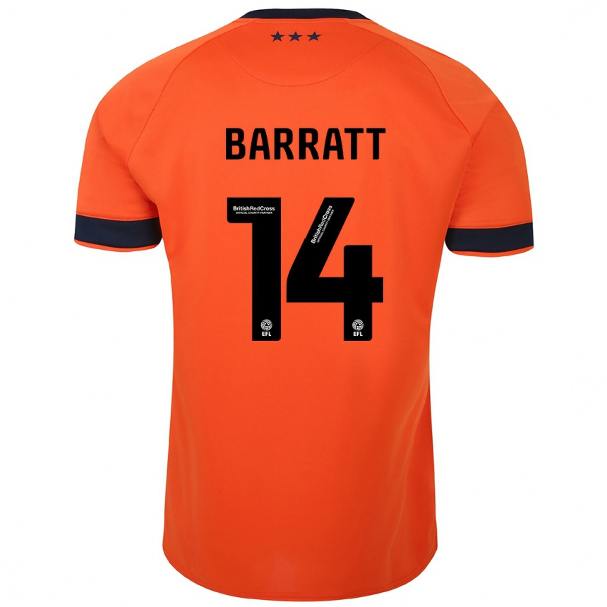 Niño Fútbol Camiseta Zoe Barratt #14 Naranja 2ª Equipación 2023/24 México