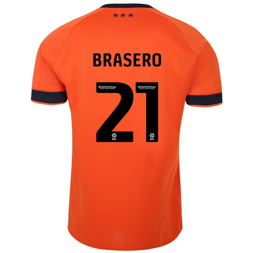 Niño Fútbol Camiseta Sarah Brasero-Carreira #21 Naranja 2ª Equipación 2023/24 México