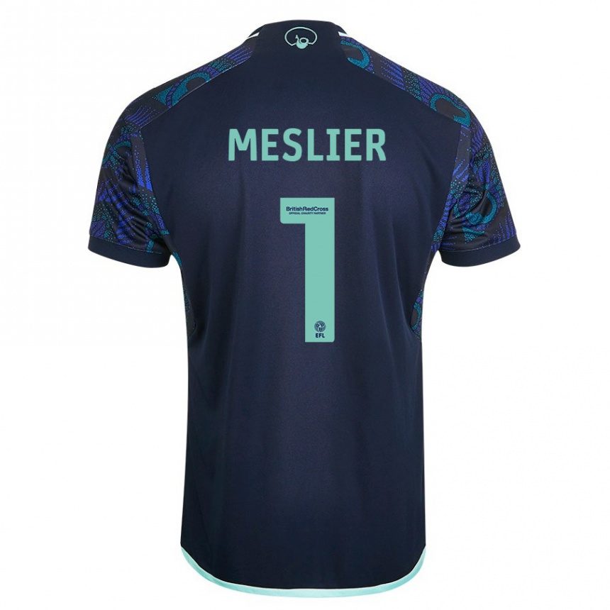 Niño Fútbol Camiseta Illan Meslier #1 Azul 2ª Equipación 2023/24 México