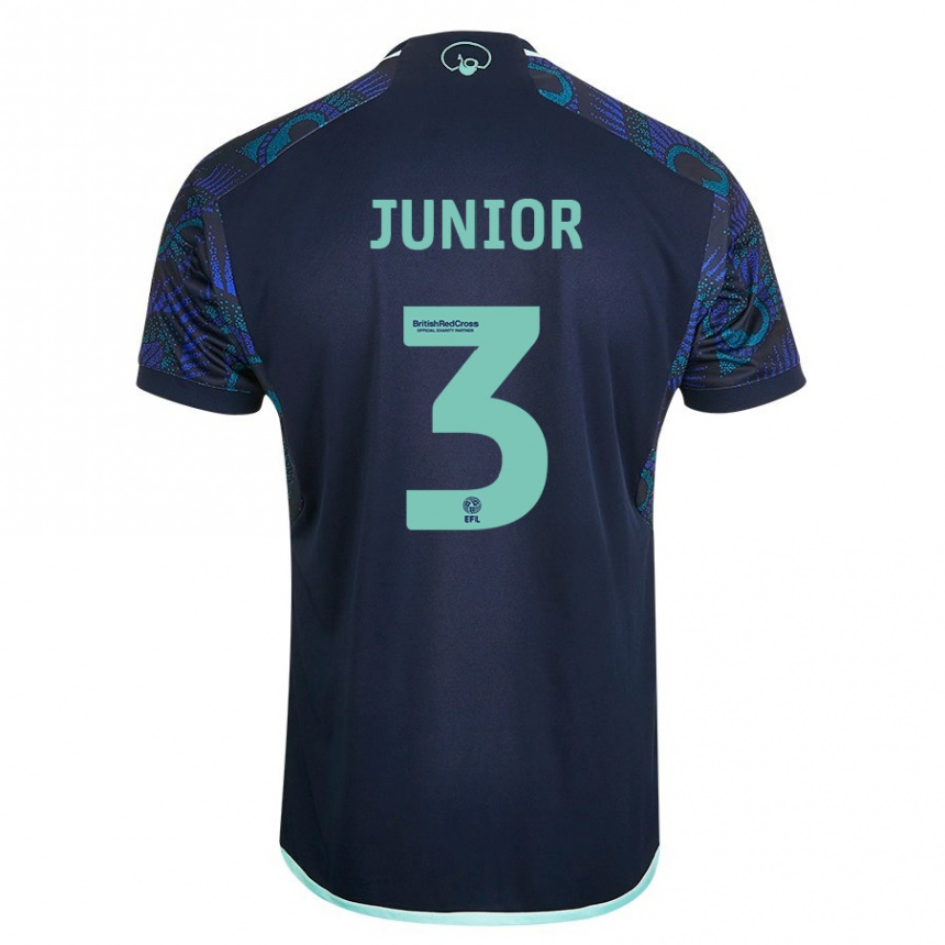 Niño Fútbol Camiseta Junior Firpo #3 Azul 2ª Equipación 2023/24 México