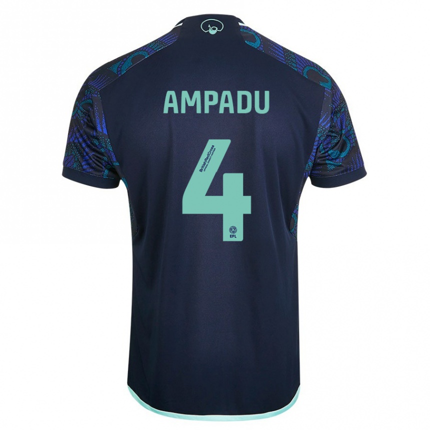 Niño Fútbol Camiseta Ethan Ampadu #4 Azul 2ª Equipación 2023/24 México