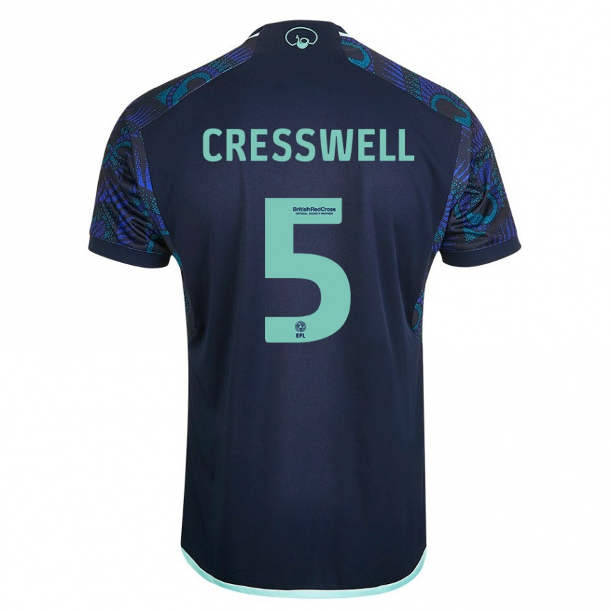 Niño Fútbol Camiseta Charlie Cresswell #5 Azul 2ª Equipación 2023/24 México