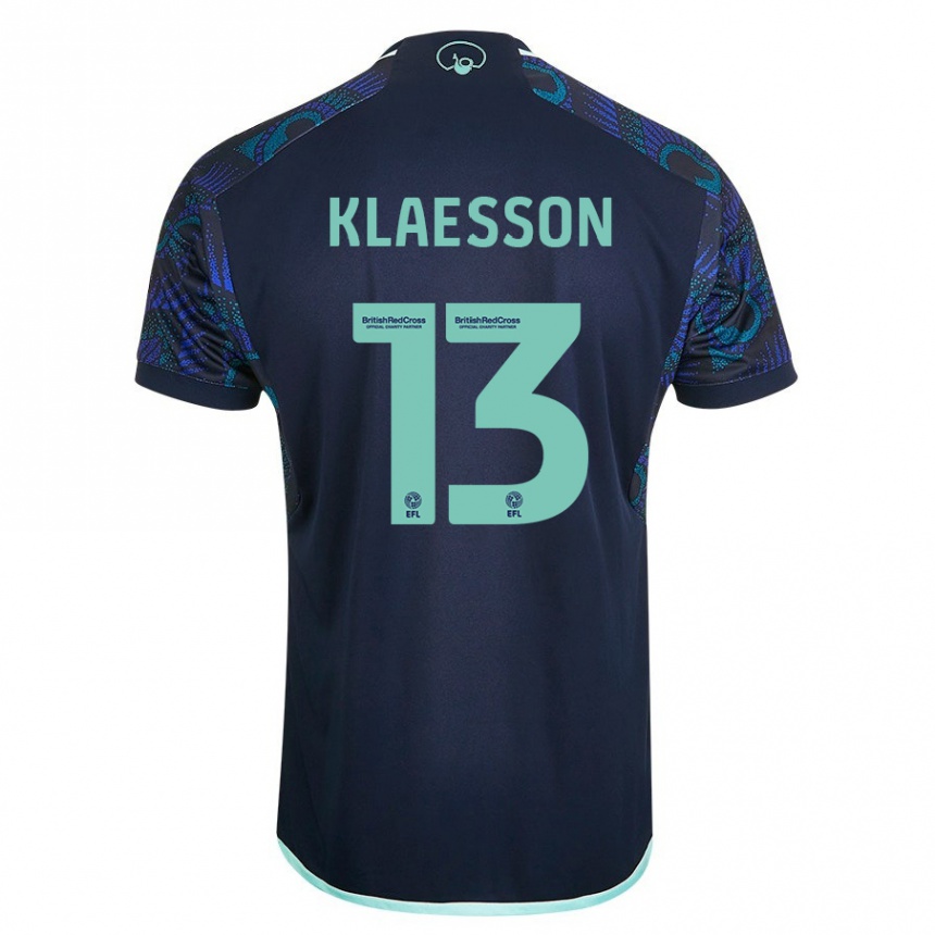 Niño Fútbol Camiseta Kristoffer Klaesson #13 Azul 2ª Equipación 2023/24 México