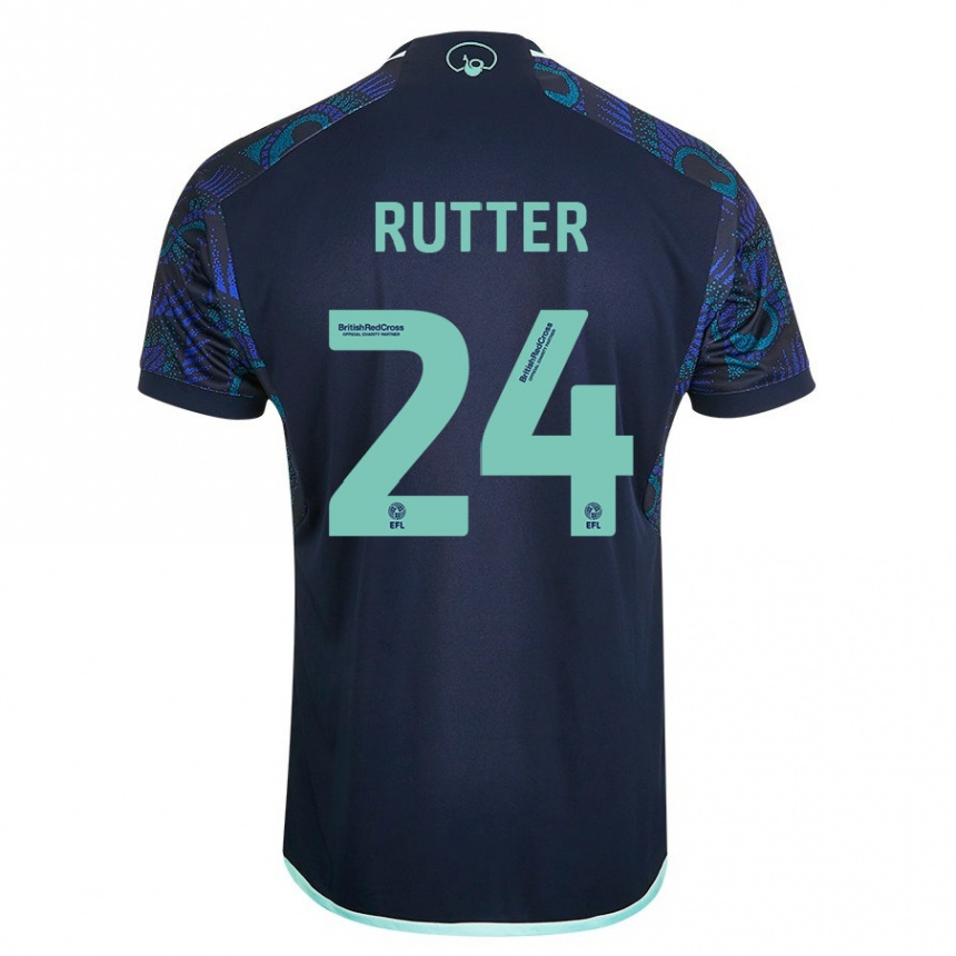 Niño Fútbol Camiseta Georginio Rutter #24 Azul 2ª Equipación 2023/24 México