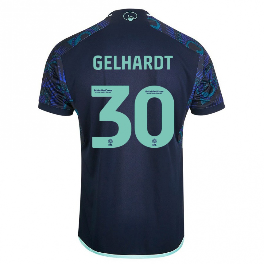 Niño Fútbol Camiseta Joe Gelhardt #30 Azul 2ª Equipación 2023/24 México