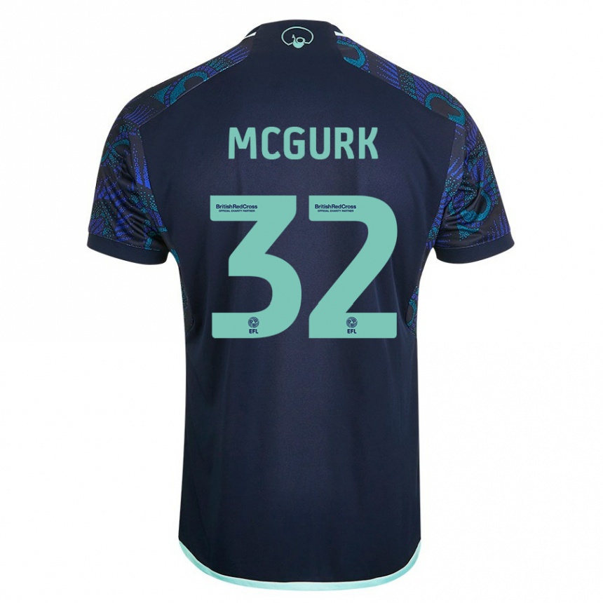 Niño Fútbol Camiseta Sean Mcgurk #32 Azul 2ª Equipación 2023/24 México