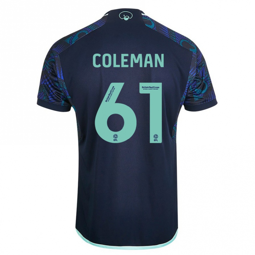 Niño Fútbol Camiseta Cian Coleman #61 Azul 2ª Equipación 2023/24 México