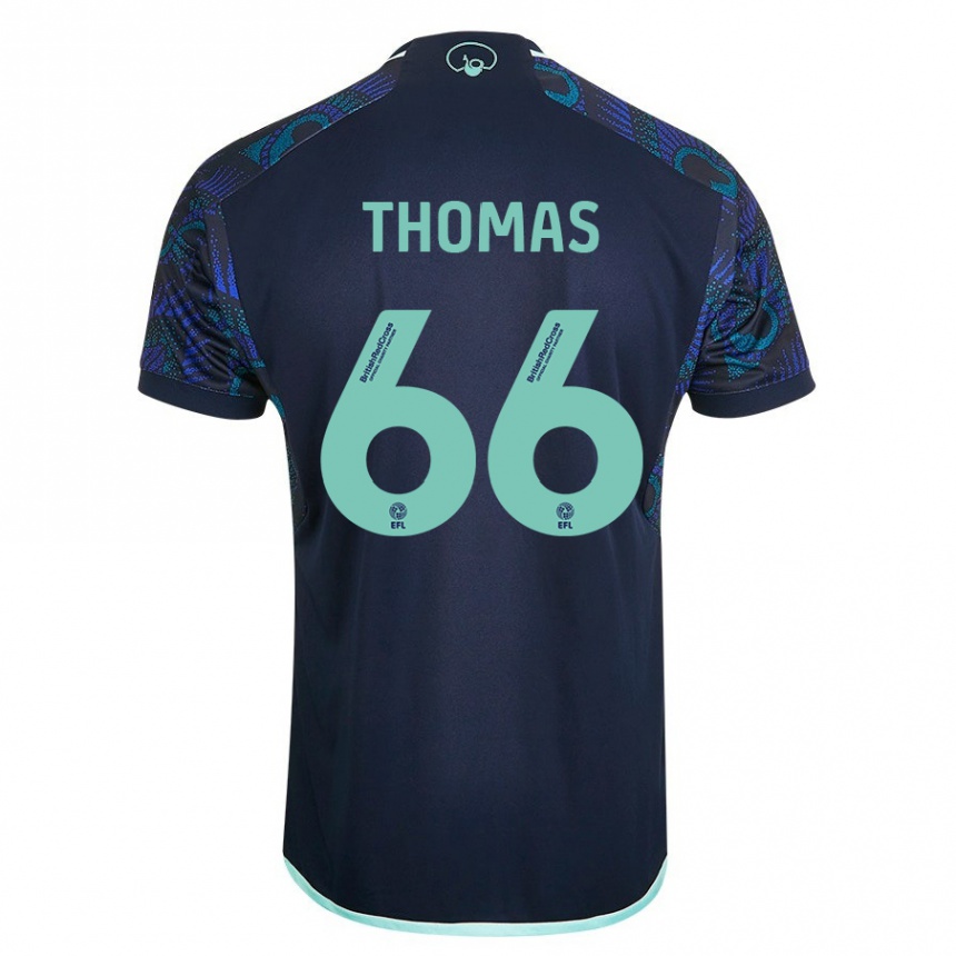 Niño Fútbol Camiseta Luca Thomas #66 Azul 2ª Equipación 2023/24 México
