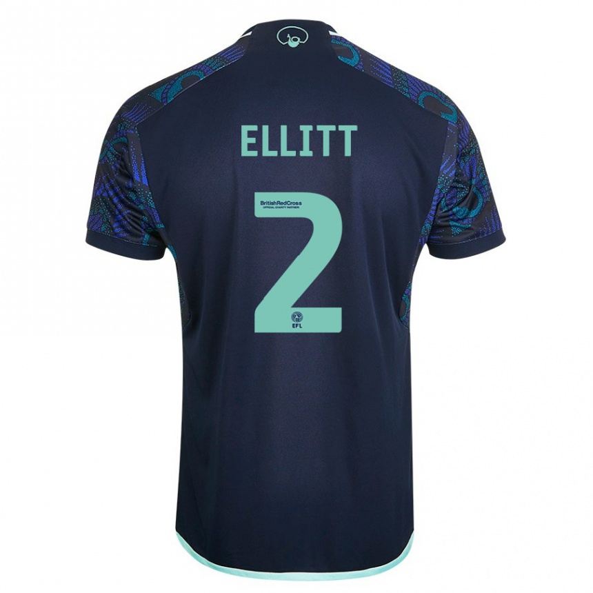 Niño Fútbol Camiseta Izzy Ellitt #2 Azul 2ª Equipación 2023/24 México