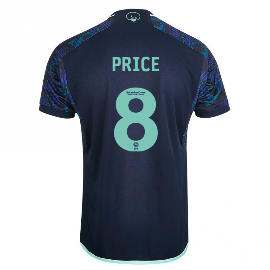 Niño Fútbol Camiseta Leoni Price #8 Azul 2ª Equipación 2023/24 México