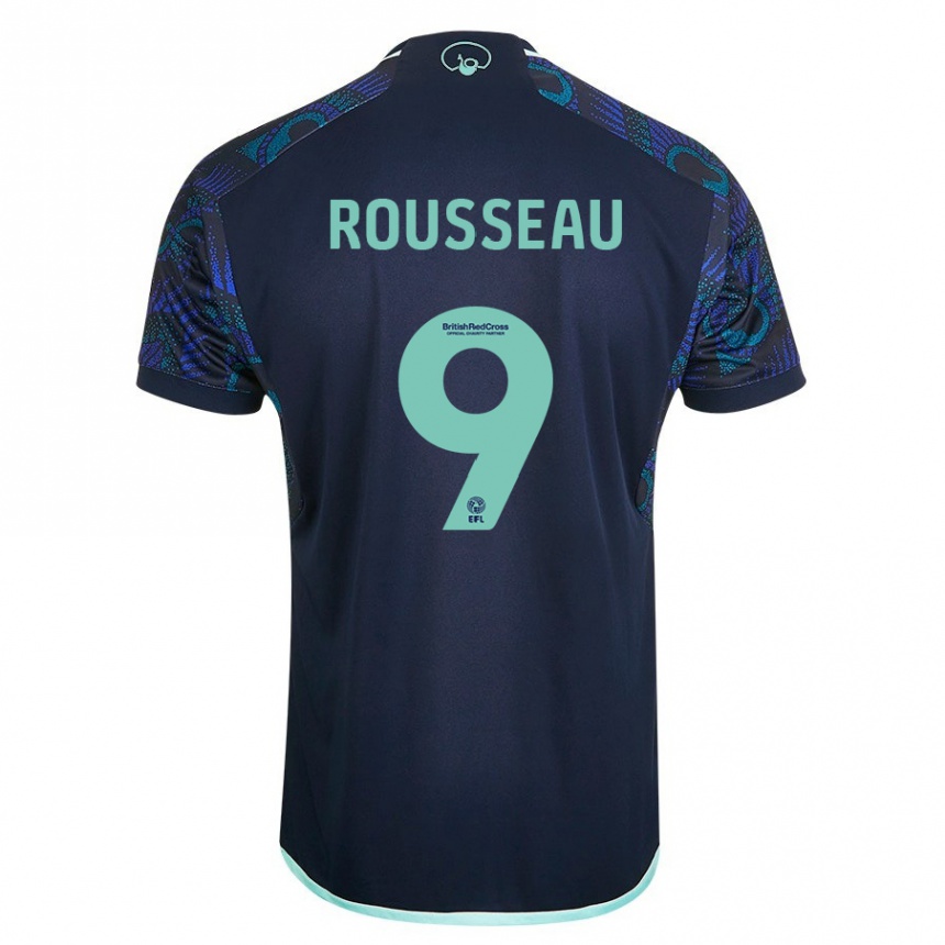 Niño Fútbol Camiseta Jess Rousseau #9 Azul 2ª Equipación 2023/24 México