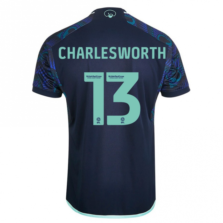 Niño Fútbol Camiseta Millie Robshaw-Charlesworth #13 Azul 2ª Equipación 2023/24 México