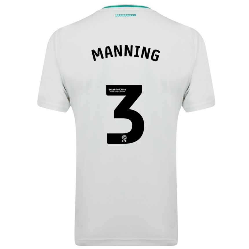 Niño Fútbol Camiseta Ryan Manning #3 Blanco 2ª Equipación 2023/24 México