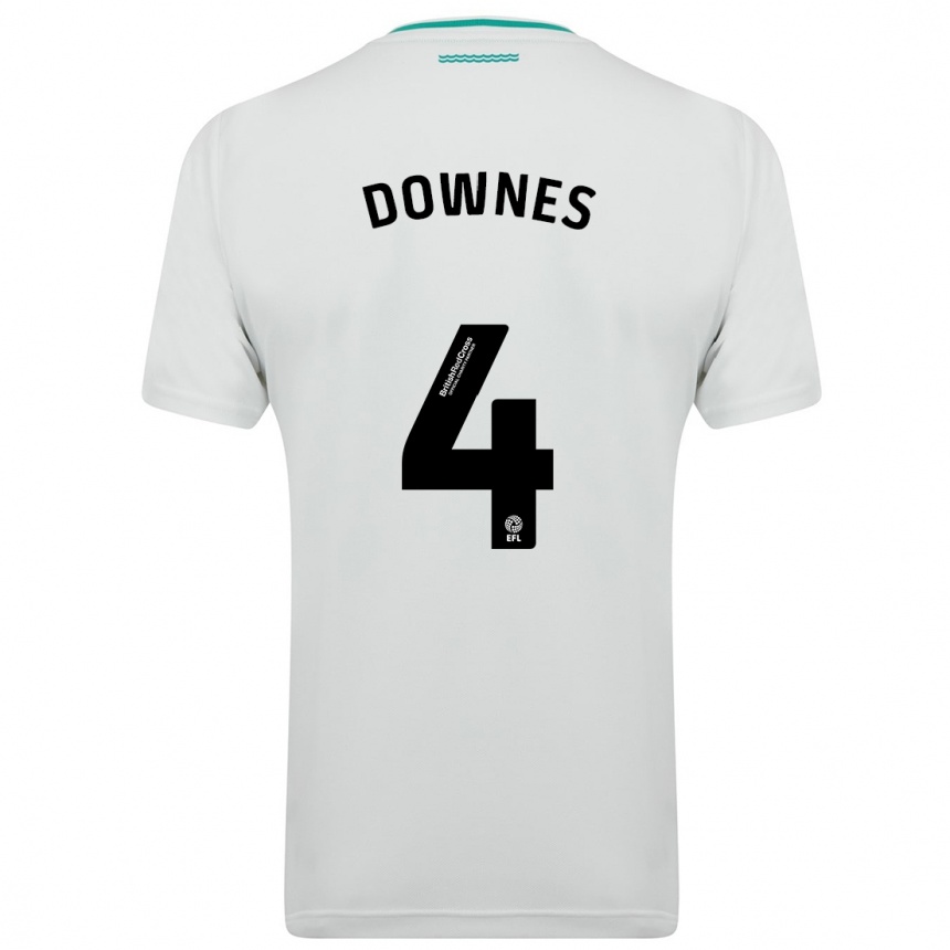 Niño Fútbol Camiseta Flynn Downes #4 Blanco 2ª Equipación 2023/24 México