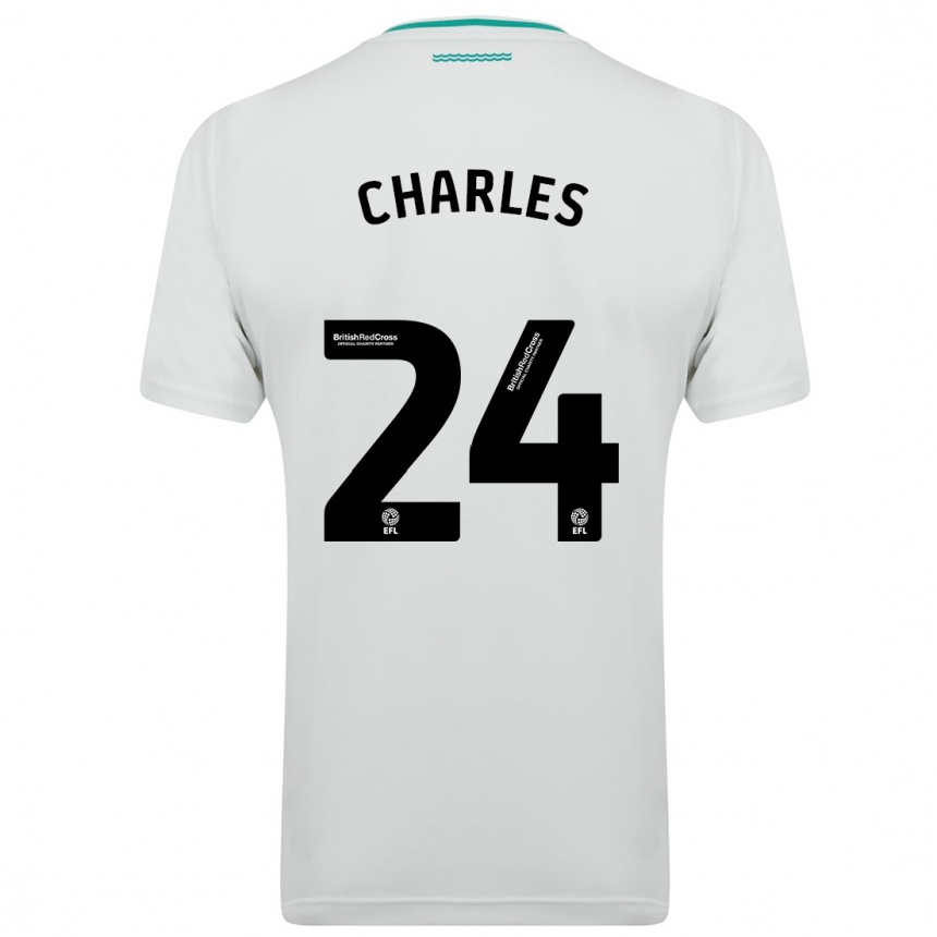Niño Fútbol Camiseta Shea Charles #24 Blanco 2ª Equipación 2023/24 México