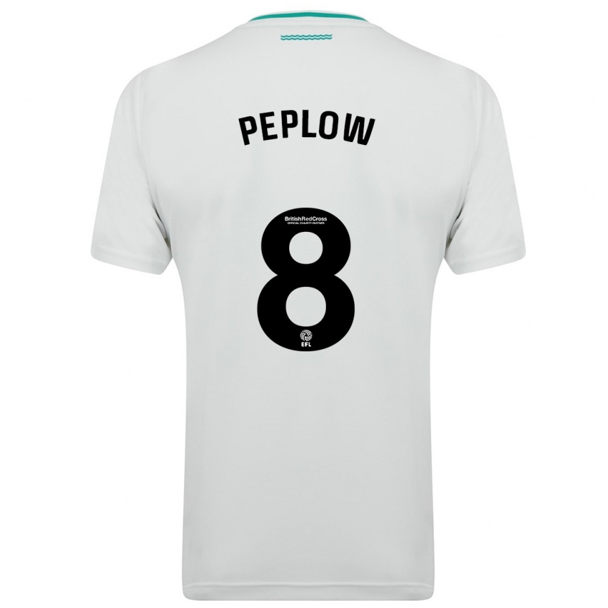 Niño Fútbol Camiseta Chloe Peplow #8 Blanco 2ª Equipación 2023/24 México