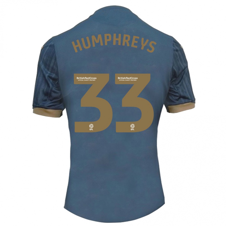 Niño Fútbol Camiseta Bashir Humphreys #33 Verde Azulado Oscuro 2ª Equipación 2023/24 México