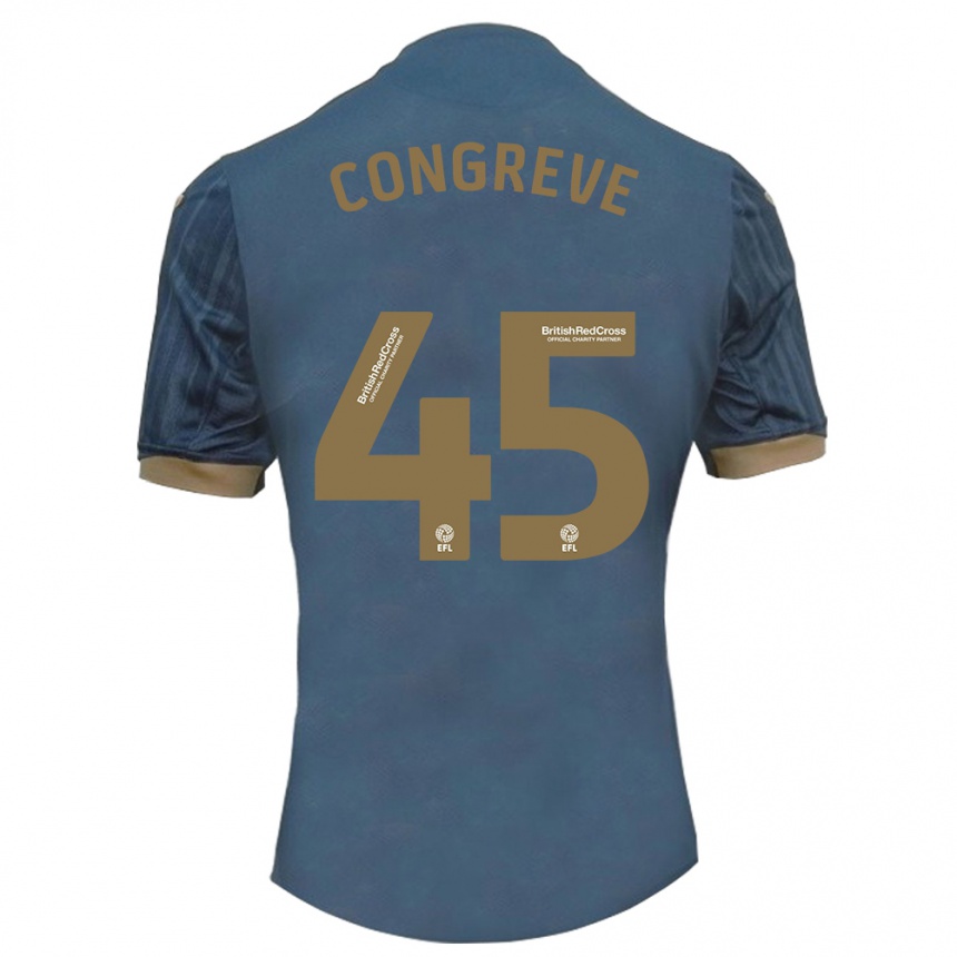 Niño Fútbol Camiseta Cameron Congreve #45 Verde Azulado Oscuro 2ª Equipación 2023/24 México