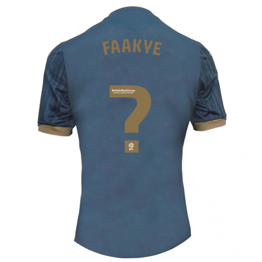 Niño Fútbol Camiseta Richard Faakye #0 Verde Azulado Oscuro 2ª Equipación 2023/24 México