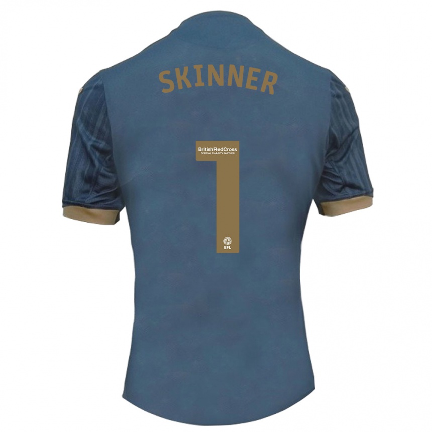 Niño Fútbol Camiseta Claire Skinner #1 Verde Azulado Oscuro 2ª Equipación 2023/24 México