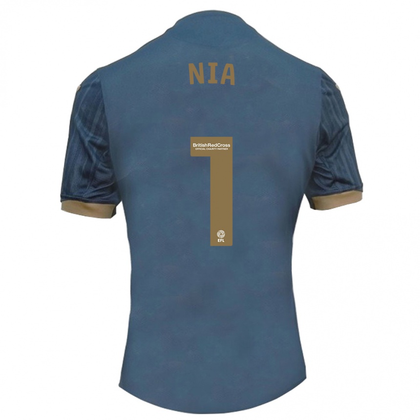 Niño Fútbol Camiseta Ffion Rees Nia #1 Verde Azulado Oscuro 2ª Equipación 2023/24 México