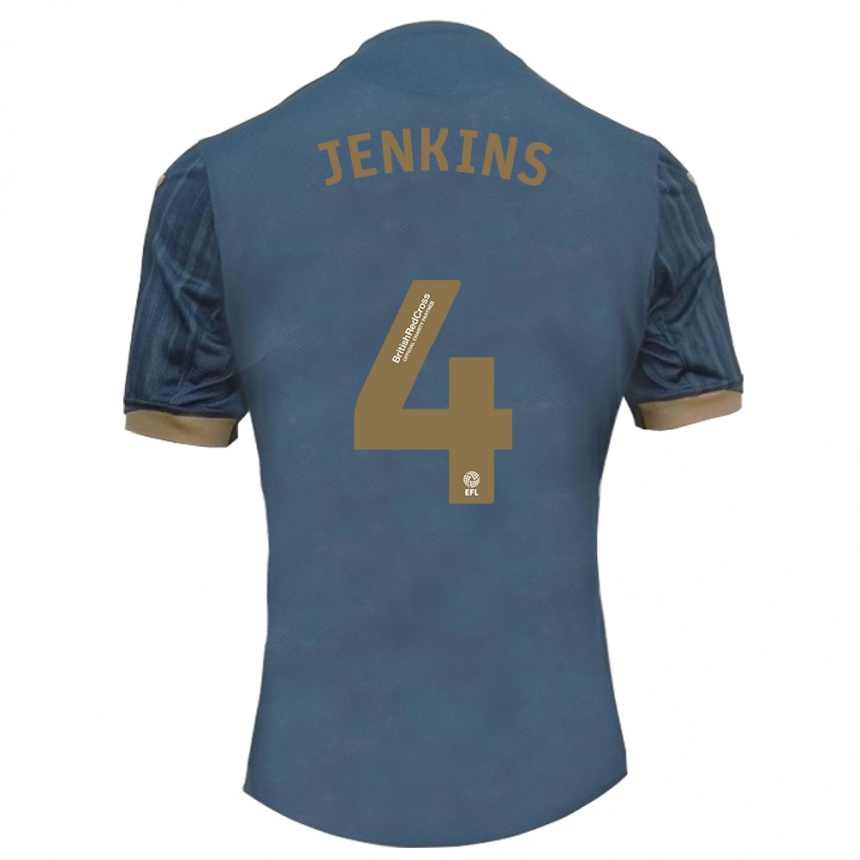 Niño Fútbol Camiseta Shaunna Jenkins #4 Verde Azulado Oscuro 2ª Equipación 2023/24 México