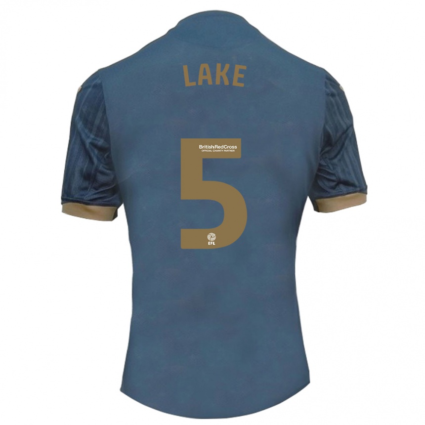 Niño Fútbol Camiseta Ellie Lake #5 Verde Azulado Oscuro 2ª Equipación 2023/24 México