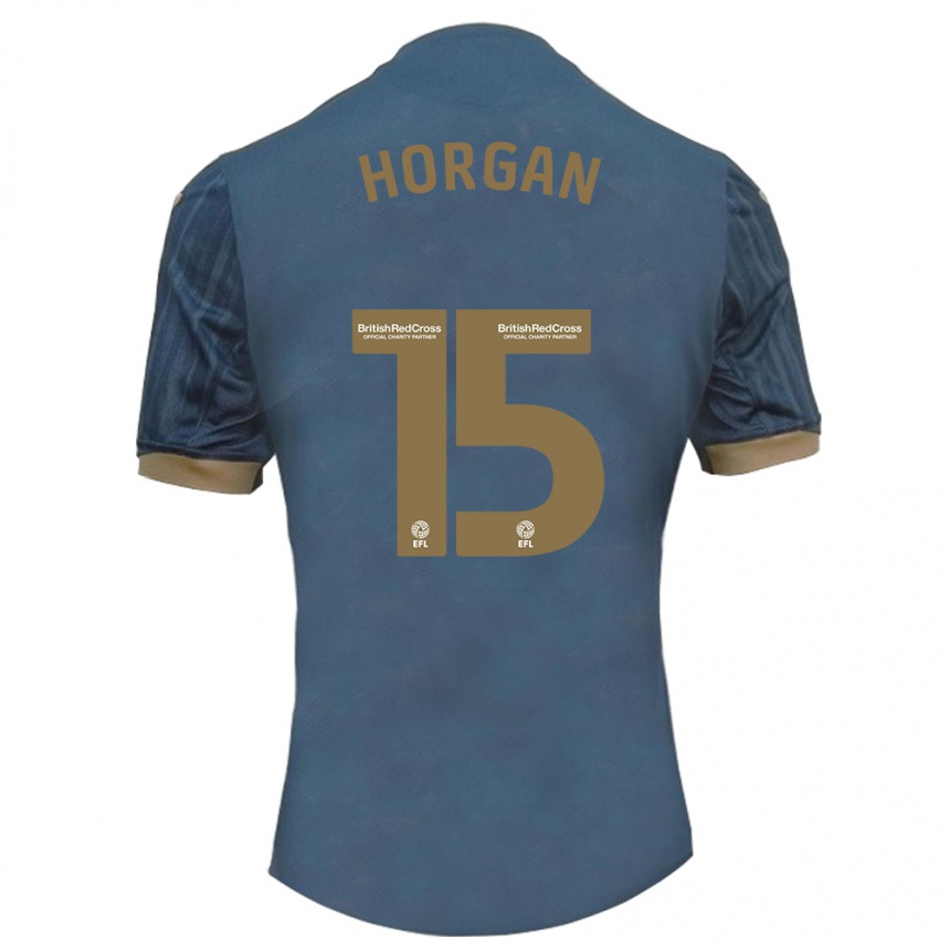 Niño Fútbol Camiseta Gwenan Horgan #15 Verde Azulado Oscuro 2ª Equipación 2023/24 México