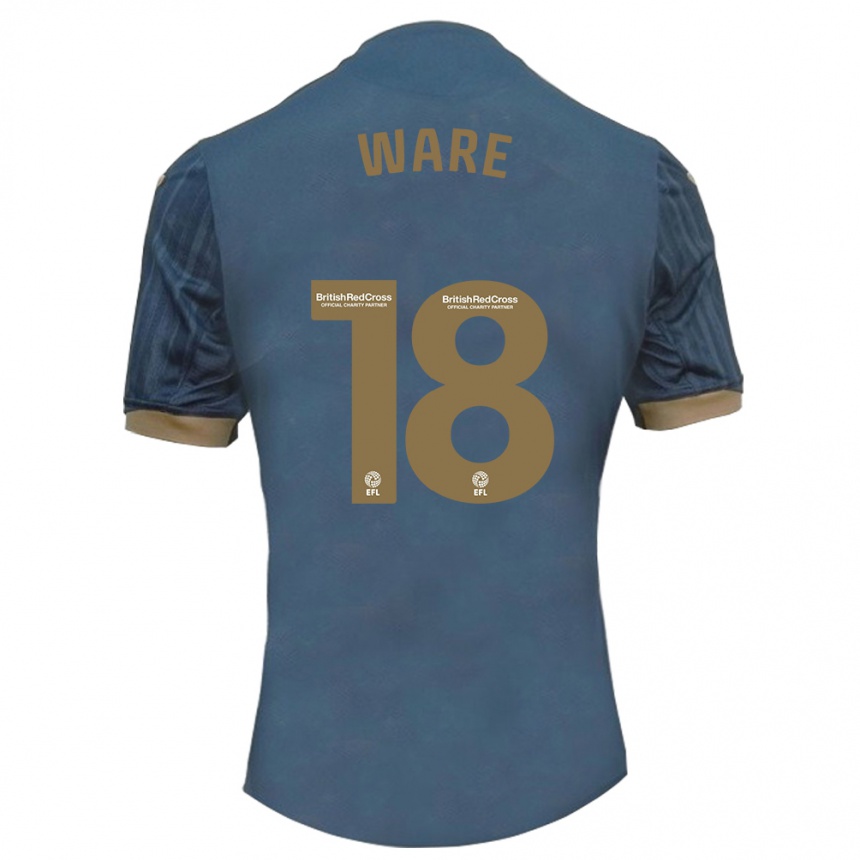 Niño Fútbol Camiseta Phoebe Ware #18 Verde Azulado Oscuro 2ª Equipación 2023/24 México