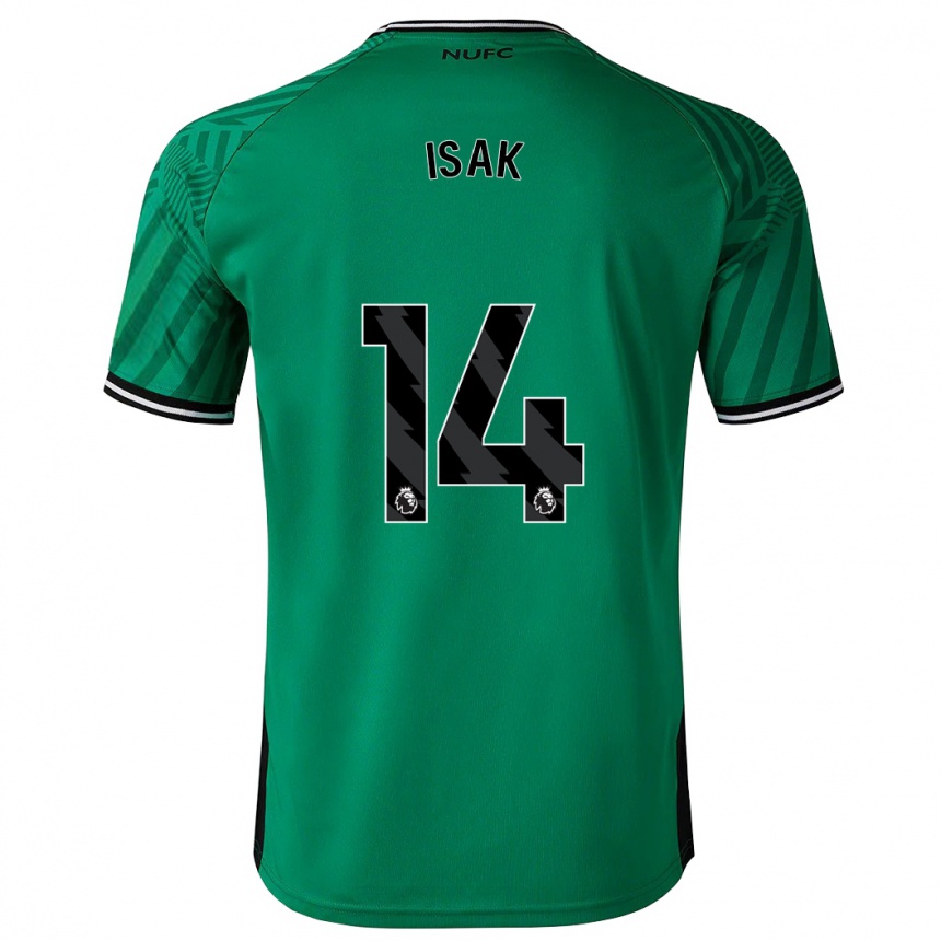 Niño Fútbol Camiseta Alexander Isak #14 Verde 2ª Equipación 2023/24 México